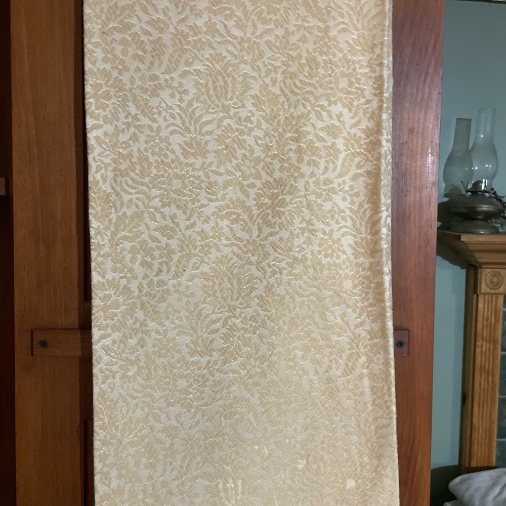Rare Vintage 60s Permanent Press Pinch Pleated Yellow Winter Drapery